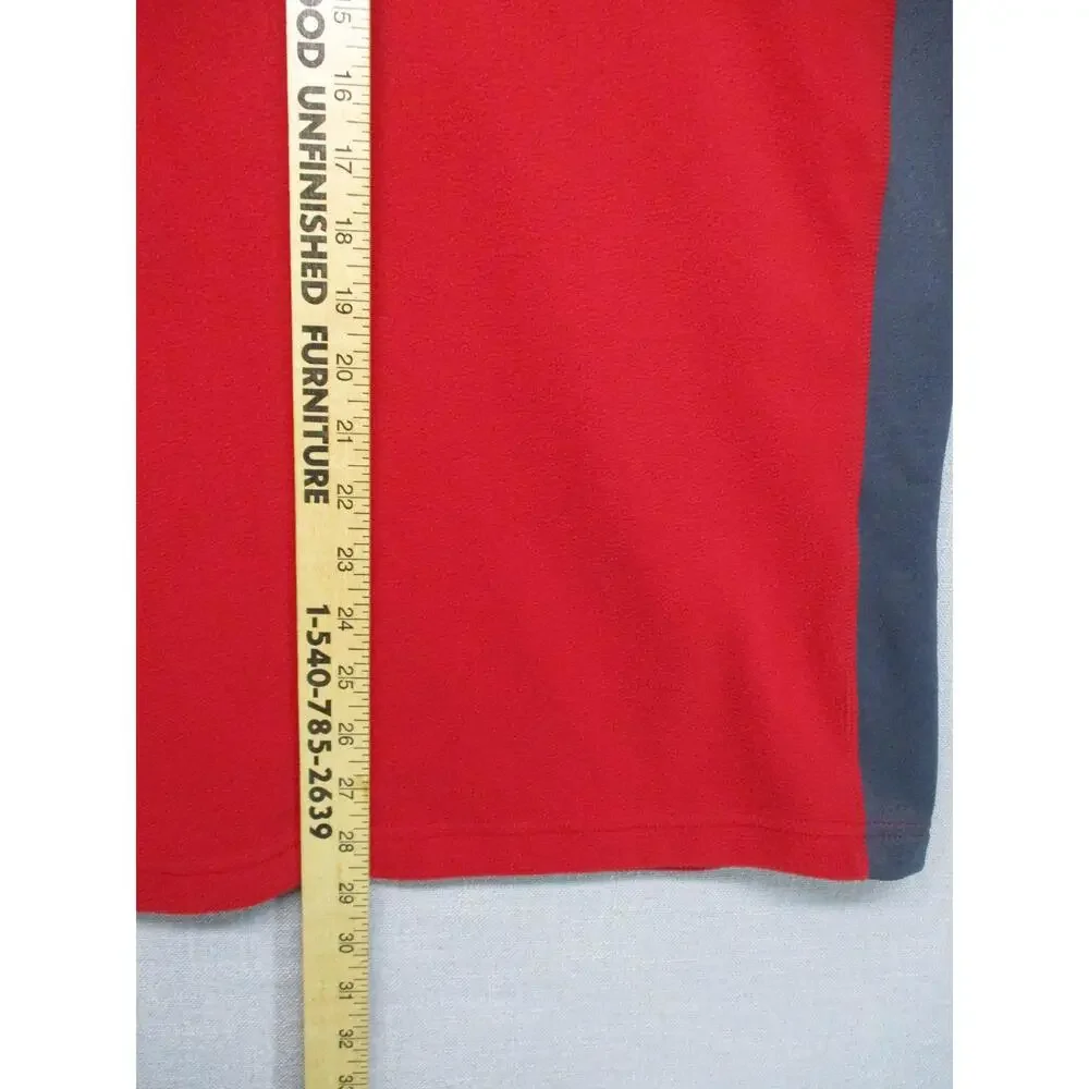 Lands End Red Cozy Soft Essential Layered HalfZip Pullover Sweater Size 50-52‎